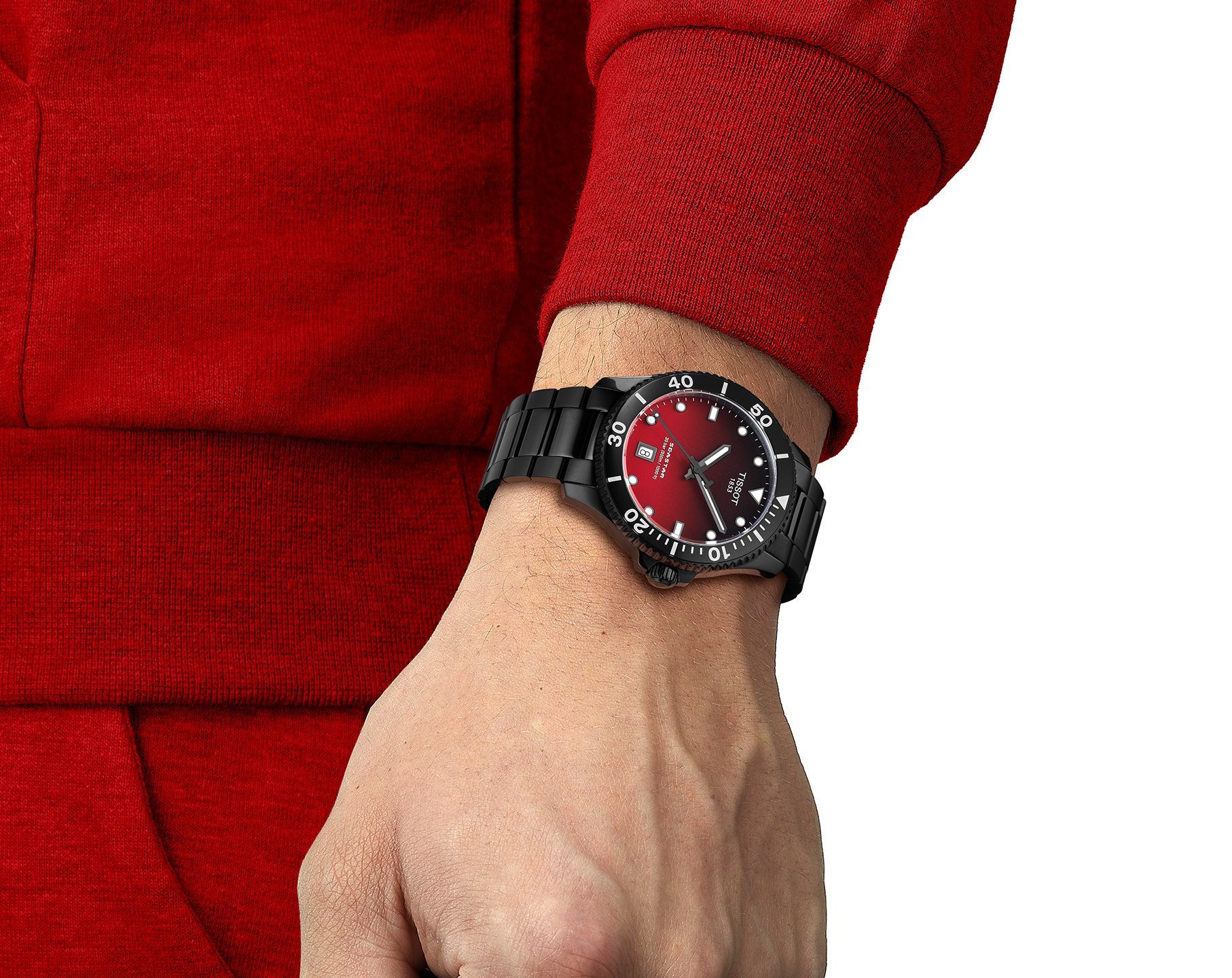 Tissot T-Sport Tissot Seastar 1000 Red Dial 40 mm Quartz Watch For Men - 3