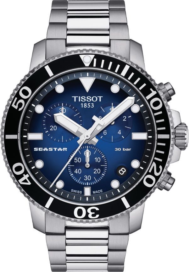 Tissot Tissot Seastar 1000 45.5 mm Watch in Blue Dial For Men - 1