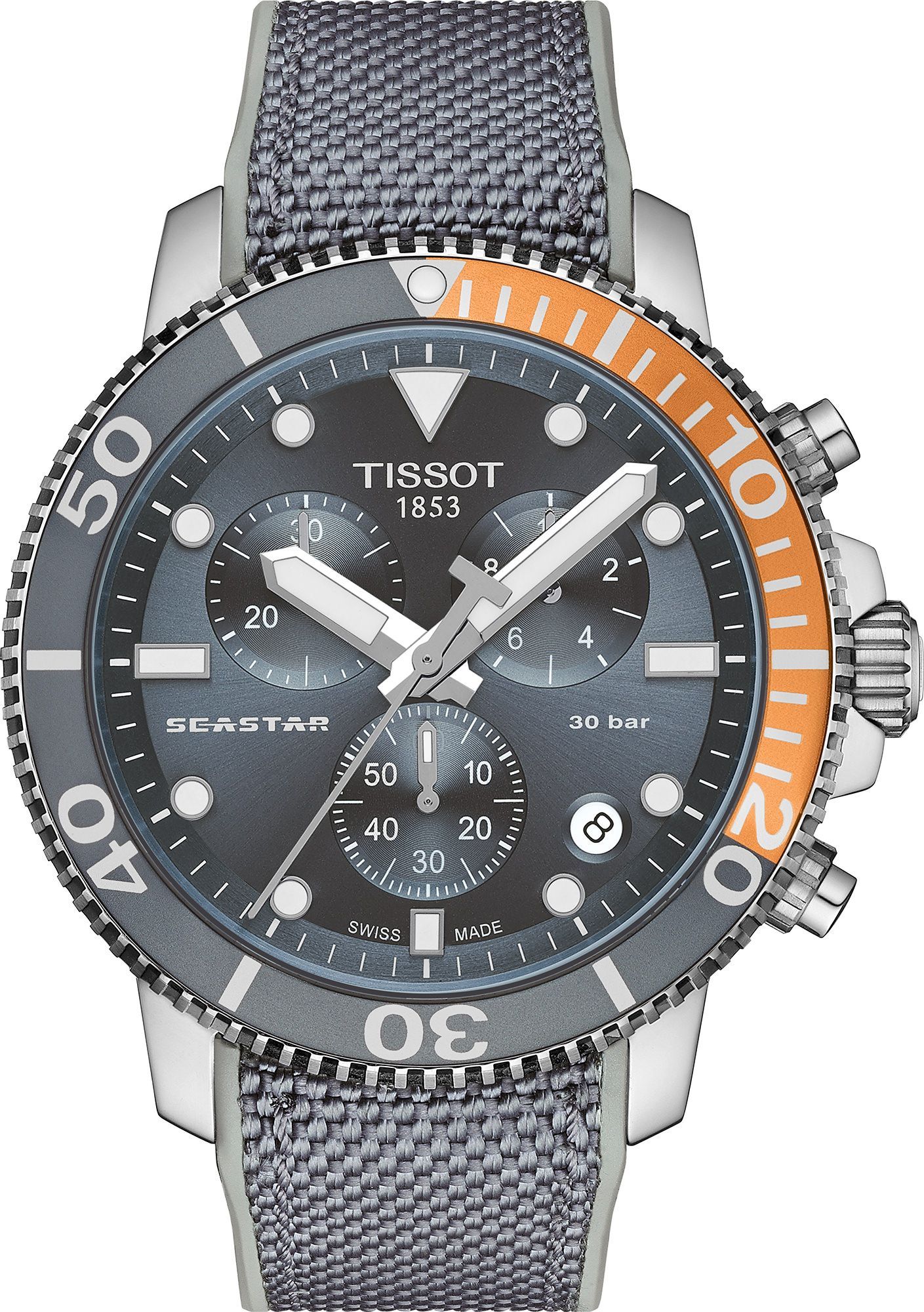 Tissot T-Sport Tissot Seastar 1000 Black Dial 45.5 mm Quartz Watch For Men - 1