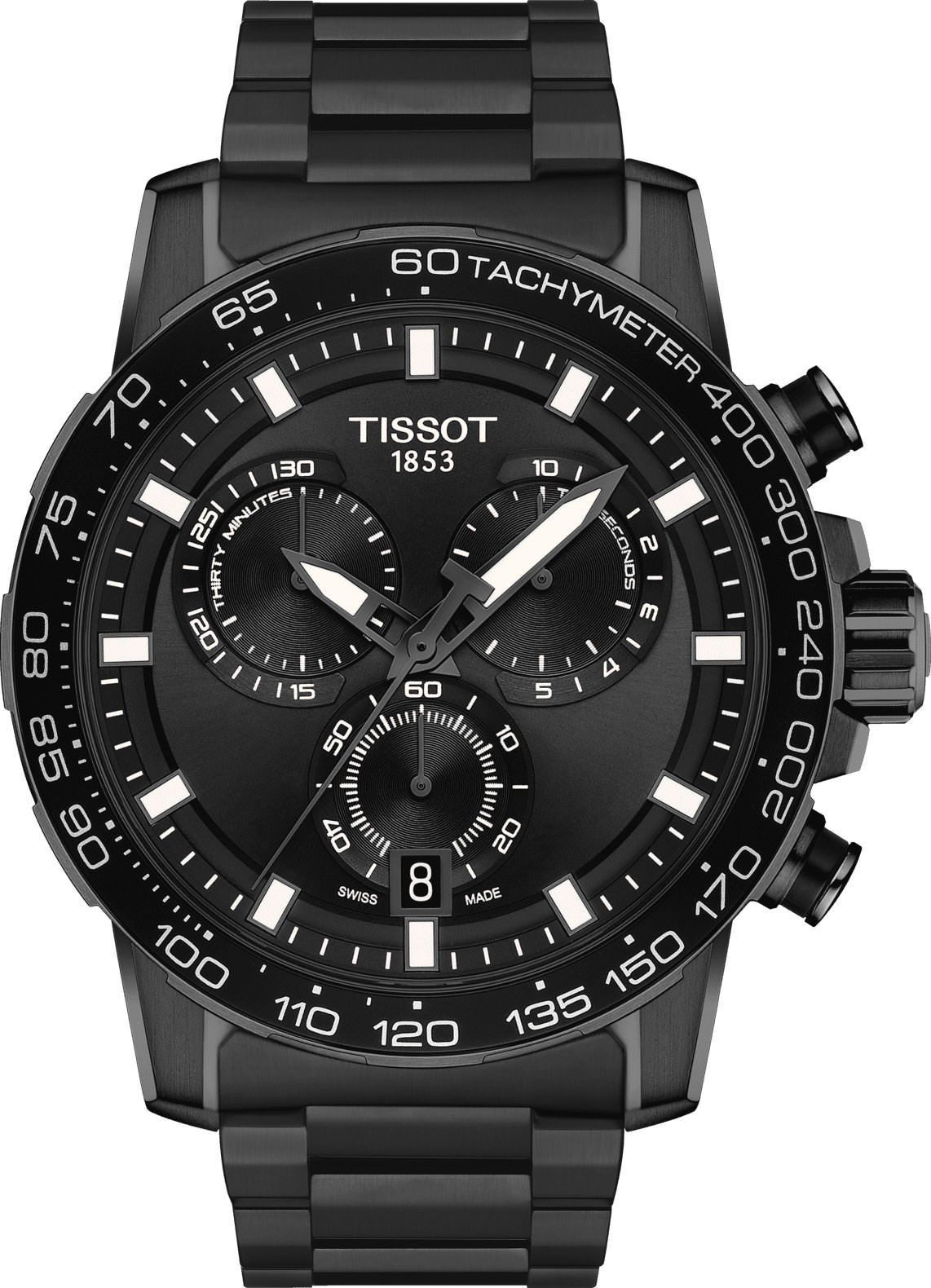 Tissot T-Sport Tissot Supersport Chrono Black Dial 45.50 mm Quartz Watch For Men - 1