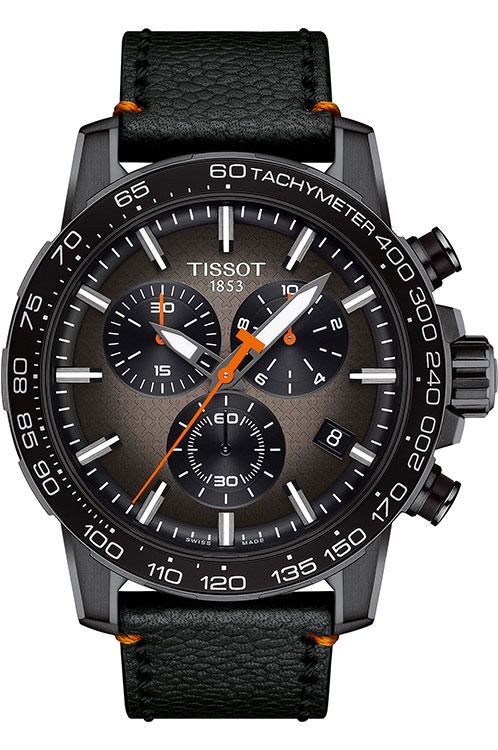 Tissot クロノグラフ 時計 ブラックレザー Tissot Tradition Chronograph Black Dial Black Leather Strap Watch
