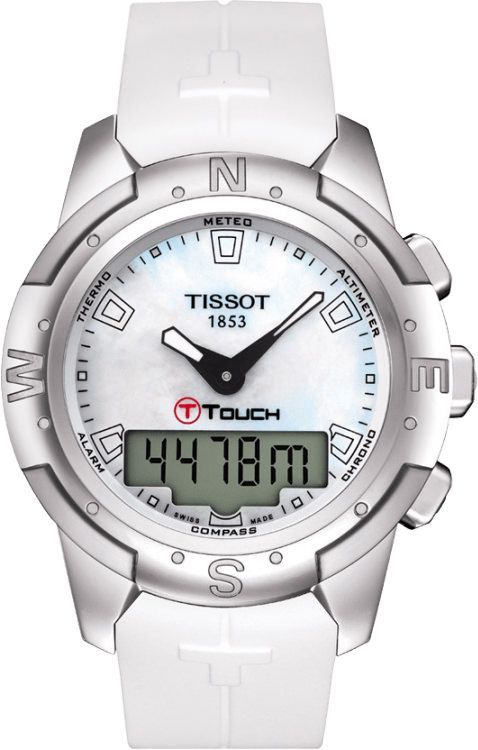 Tissot Touch Collection T Touch II MOP Dial 42.7 mm Quartz Watch For Women - 1