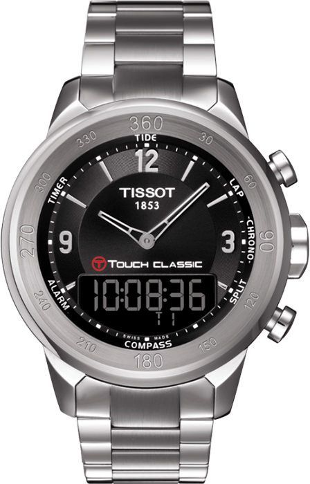 Tissot Touch Collection Touch Black Dial 42 mm Quartz Watch For Men - 1