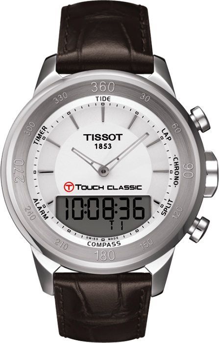 Tissot Touch 42 mm Watch in White Dial For Men - 1