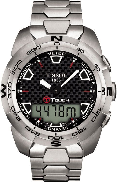 Tissot  44 mm Watch in Black Dial For Men - 1