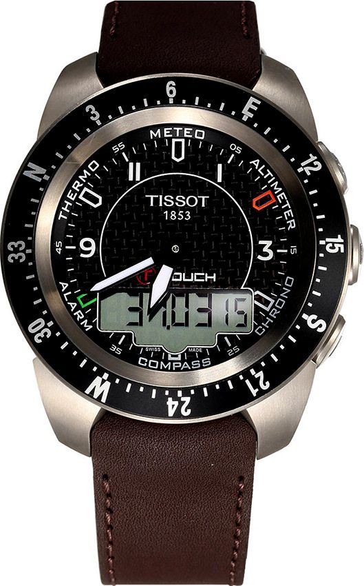Tissot  44 mm Watch in Black Dial For Men - 1