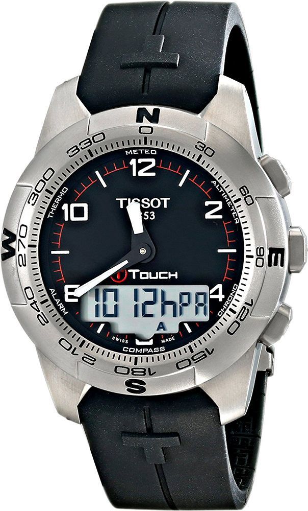 Tissot T Touch II 43 mm Watch in Black Dial For Men - 1