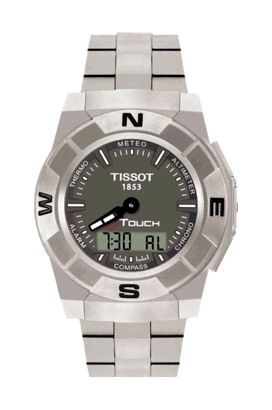 Tissot Touch Collection Trekking Grey Dial 43 mm Quartz Watch For Men - 1