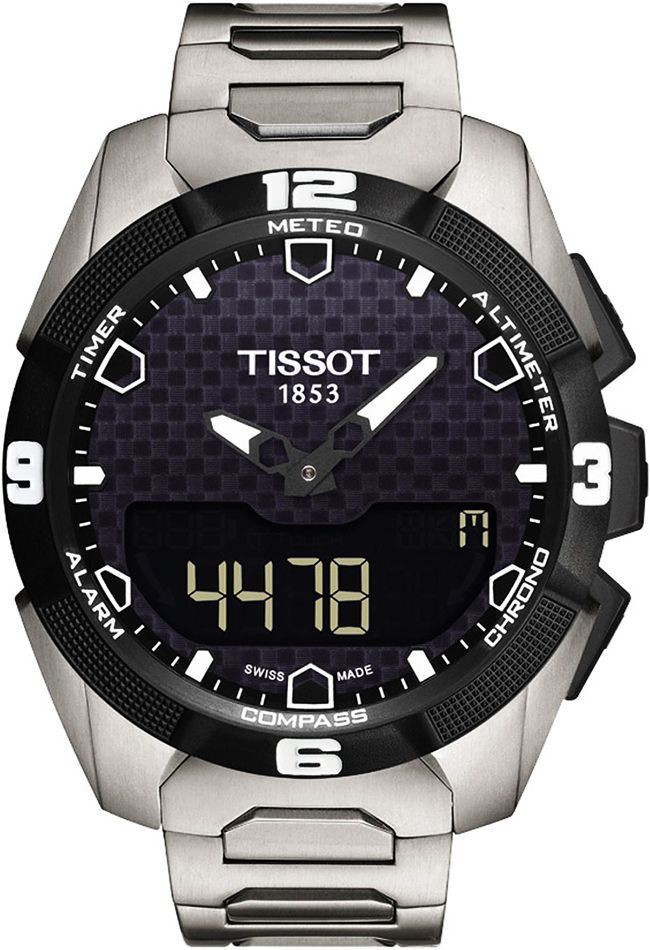 Tissot Touch Collection Expert Solar Black Dial 45 mm Quartz Watch For Men - 1
