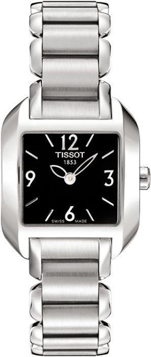 Tissot T-Lady T Wave Black Dial 24 mm Quartz Watch For Women - 1