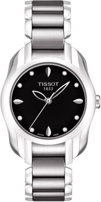 Tissot T-Lady T Wave Black Dial 28 mm Quartz Watch For Women - 1