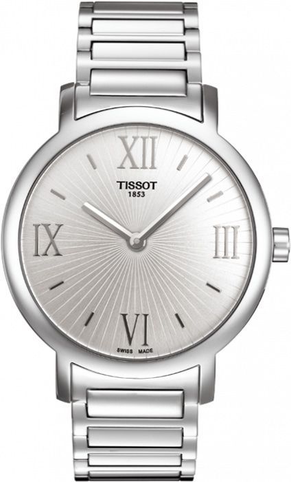 Tissot T-Lady Happy Chic Silver Dial 34 mm Quartz Watch For Men - 1