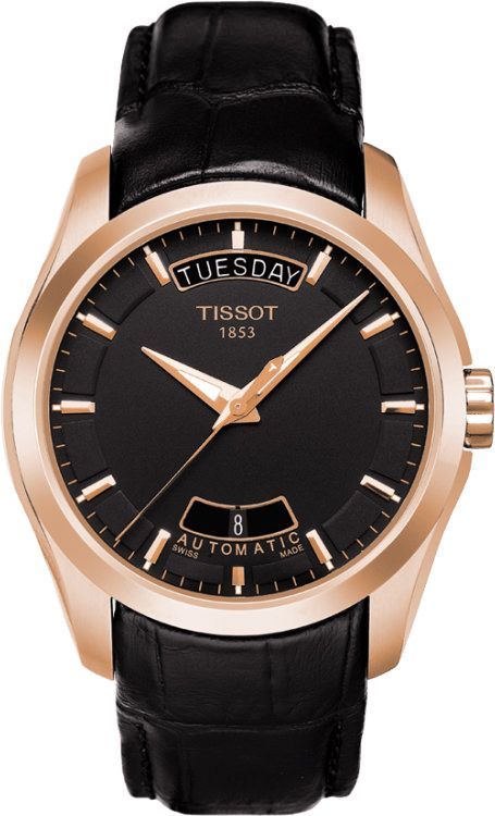 Tissot T-Classic  Black Dial 39 mm Automatic Watch For Men - 1