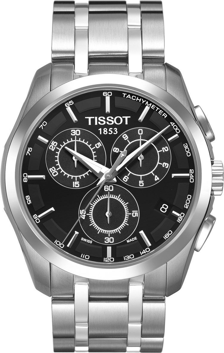 Tissot T-Classic Tissot Couturier Black Dial 41 mm Quartz Watch For Men - 1