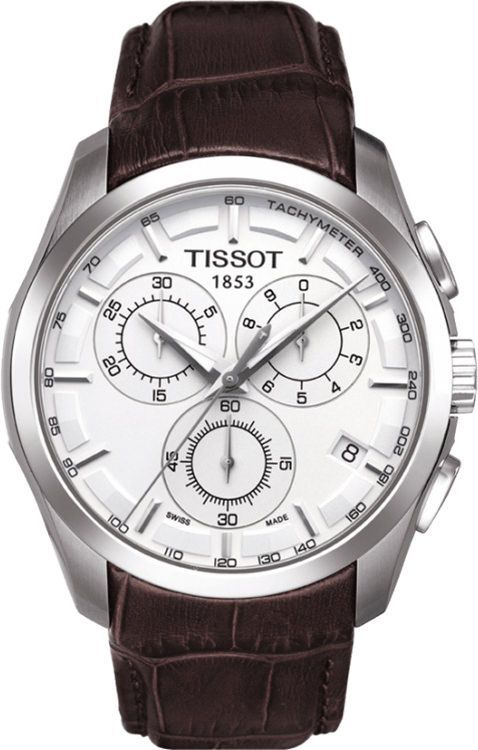 Tissot T-Classic Tissot Couturier Silver Dial 41 mm Quartz Watch For Men - 1