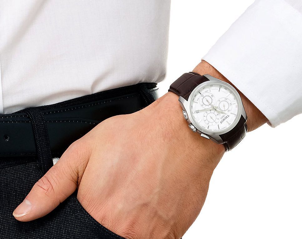 Tissot T-Classic Tissot Couturier Silver Dial 41 mm Quartz Watch For Men - 4