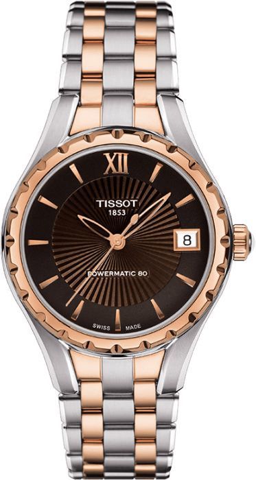 Tissot T-Lady Lady 80 Brown Dial 34 mm Automatic Watch For Women - 1