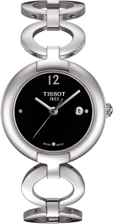 Tissot T-Lady Pinky Black Dial 27.9 mm Quartz Watch For Women - 1