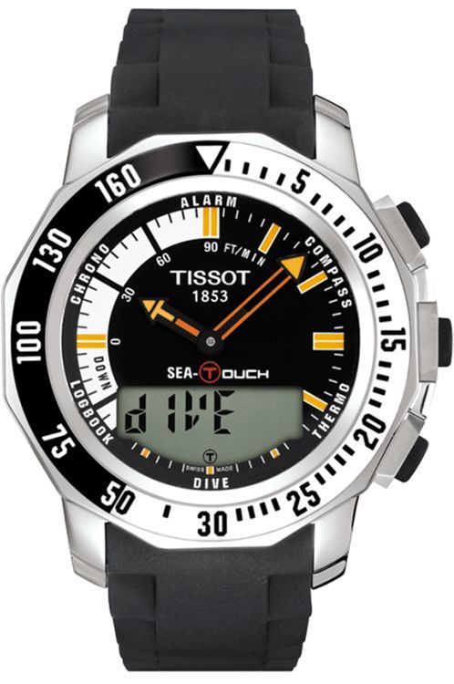 Tissot Sea Touch 44 mm Watch in Black Dial