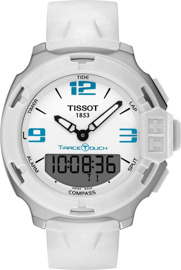 Tissot T-Touch Tissot T-Race Touch White Dial 42 mm Quartz Watch For Men - 1