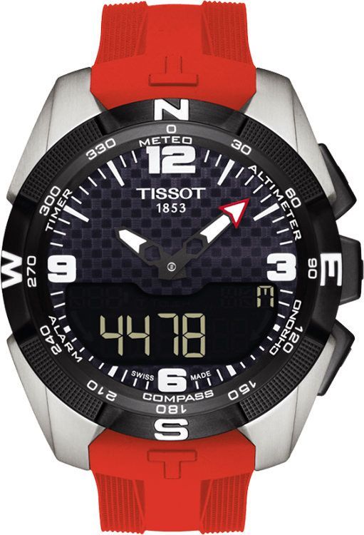 Tissot Touch Collection T Touch Expert Black Dial 45 mm Quartz Watch For Men - 1