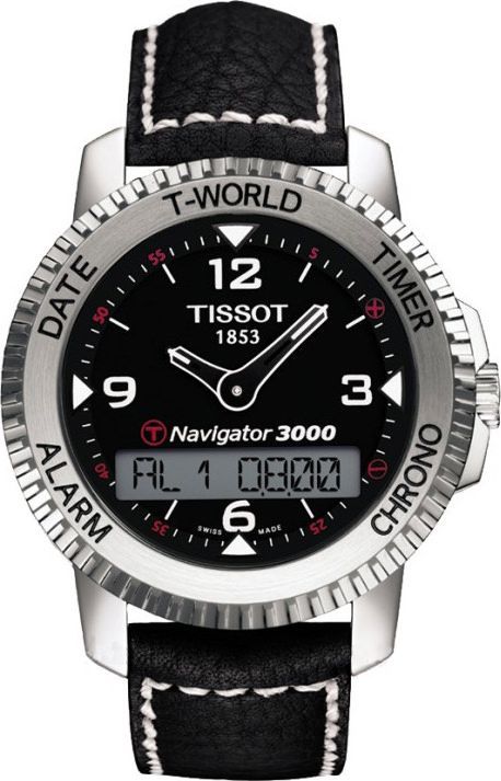 Tissot Touch Collection T Navigator Black Dial 42 mm Quartz Watch For Men - 1