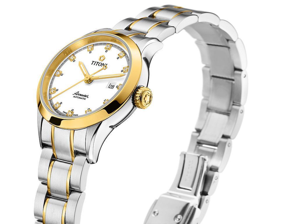 Titoni Airmaster  White Dial 29 mm Automatic Watch For Women - 3