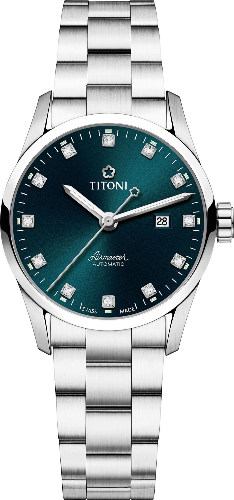 Titoni Airmaster  Blue Dial 29 mm Automatic Watch For Women - 1