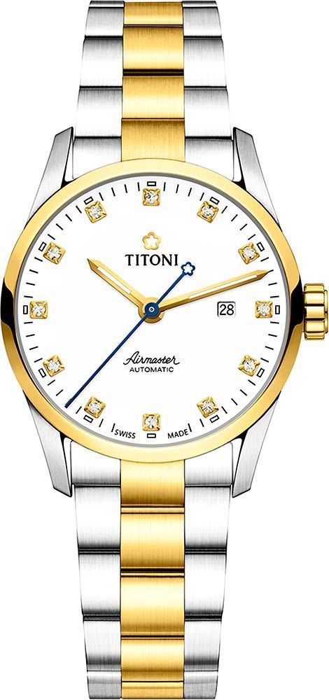 Titoni Airmaster  White Dial 29 mm Automatic Watch For Women - 1