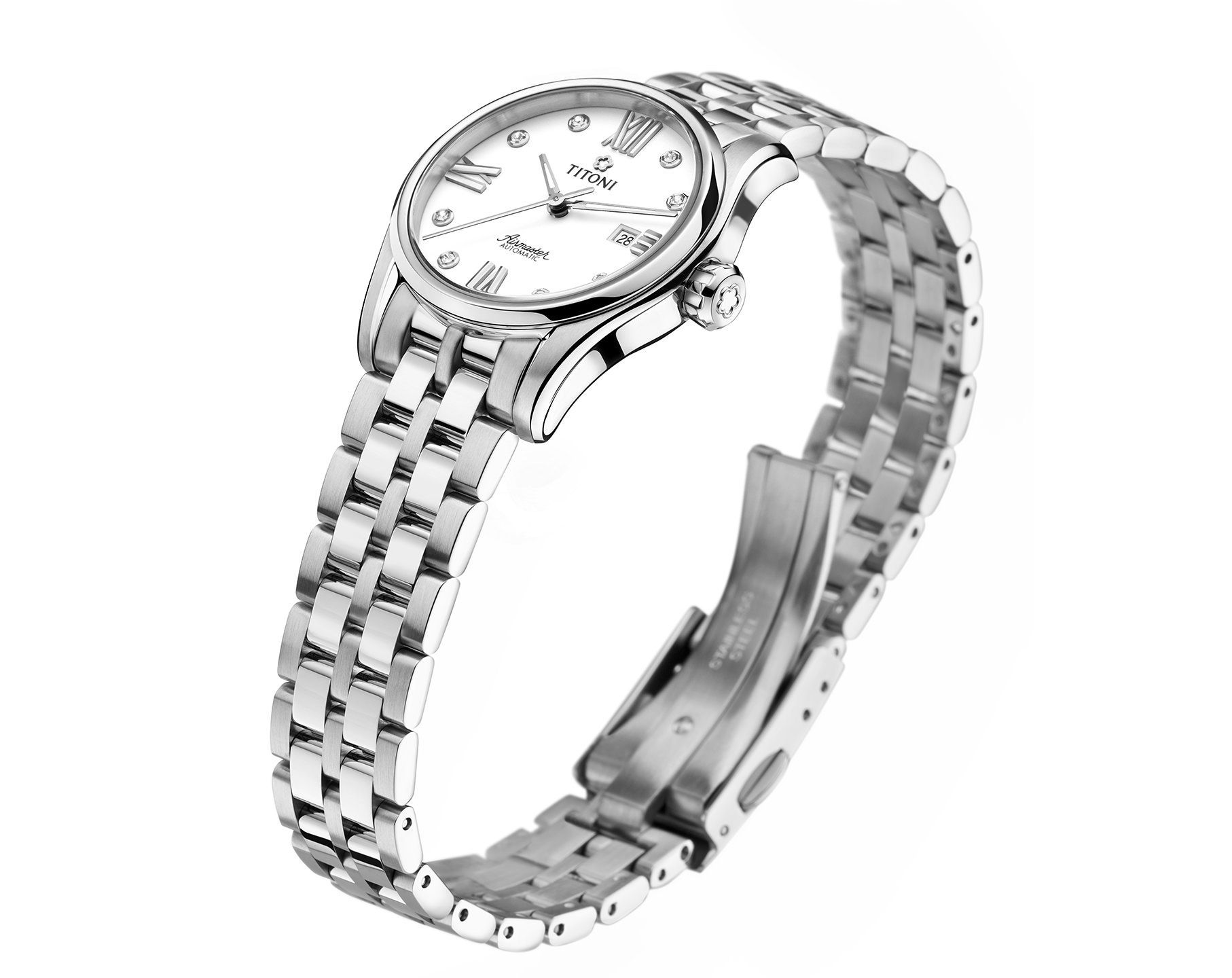 Titoni Airmaster  Silver Dial 29 mm Automatic Watch For Women - 3