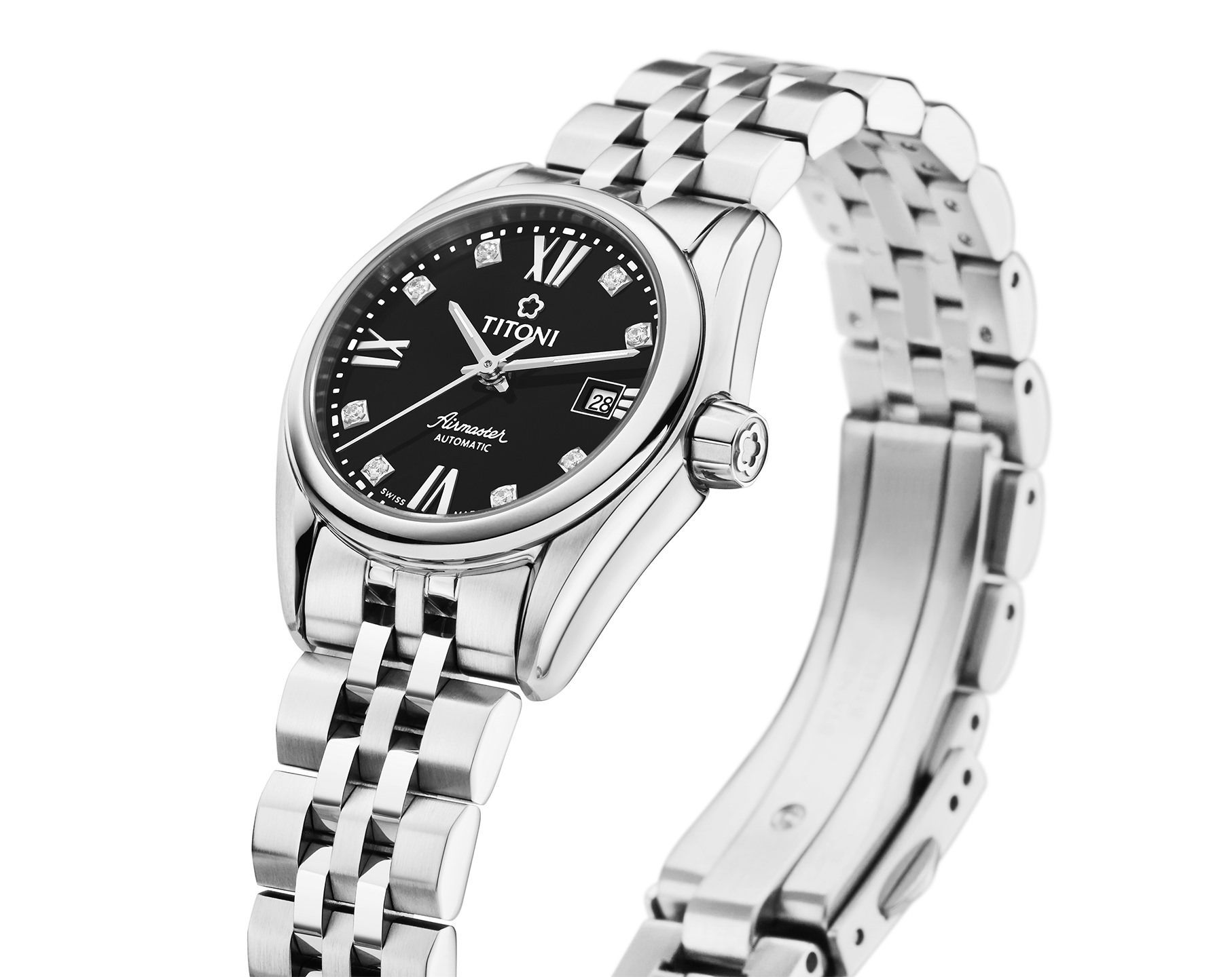 Titoni Airmaster  Black Dial 27 mm Automatic Watch For Women - 3