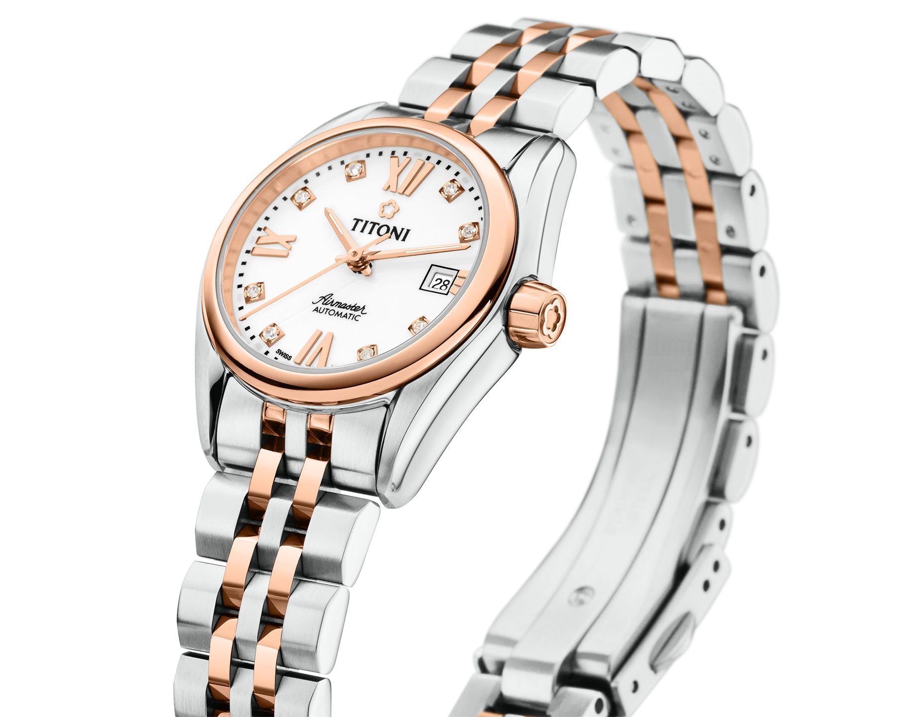 Titoni Airmaster  White Dial 27 mm Automatic Watch For Women - 3