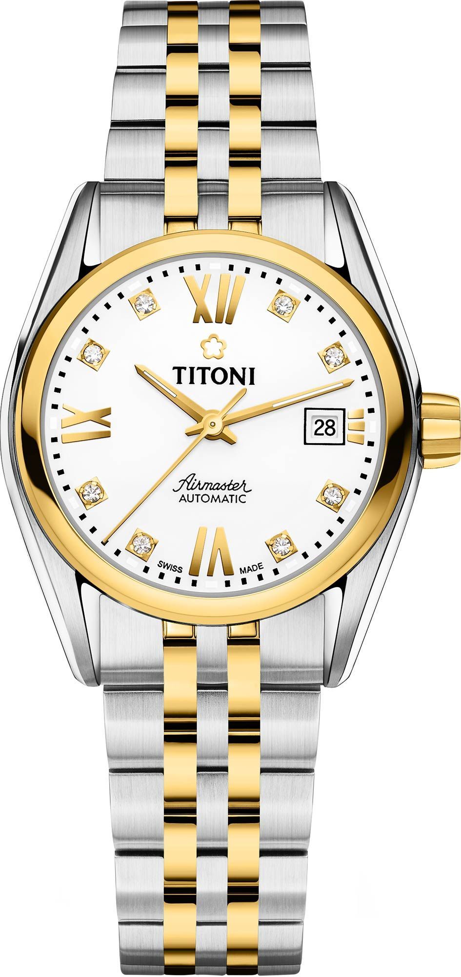 Titoni Airmaster  White Dial 27 mm Automatic Watch For Women - 1
