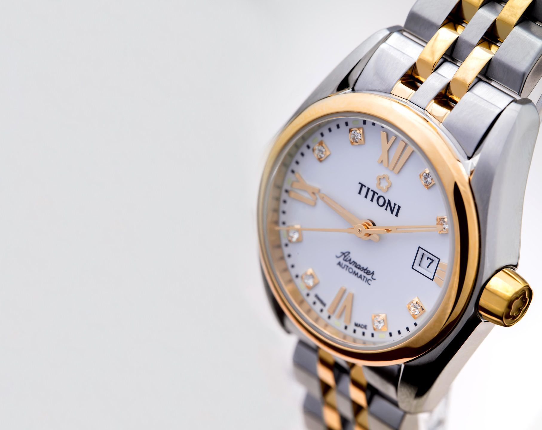 Titoni Airmaster  White Dial 27 mm Automatic Watch For Women - 4