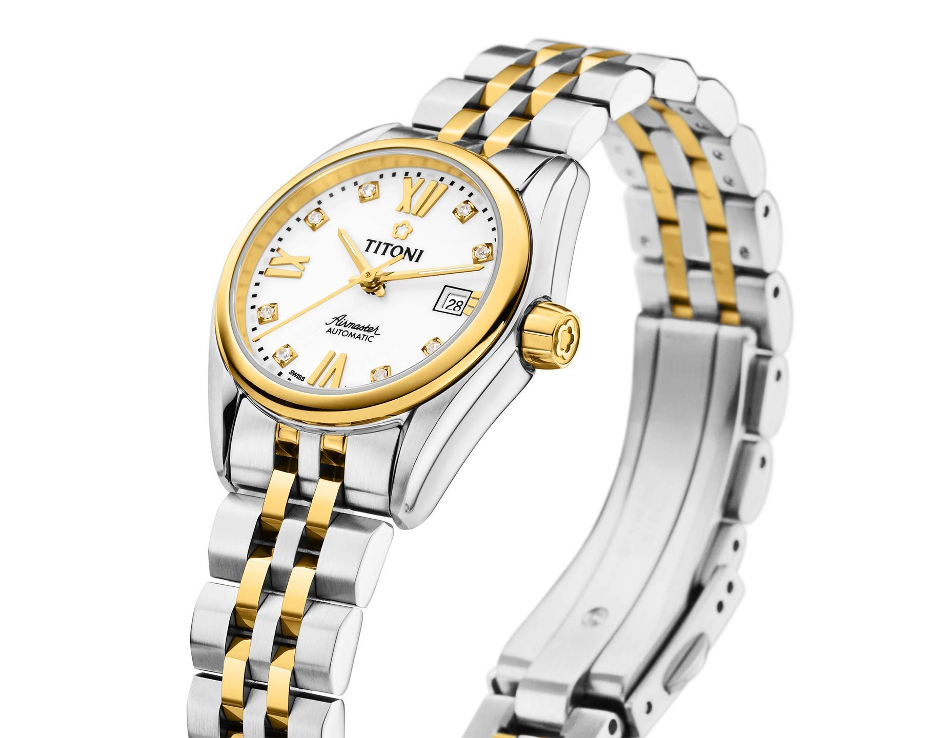 Titoni Airmaster  White Dial 27 mm Automatic Watch For Women - 6