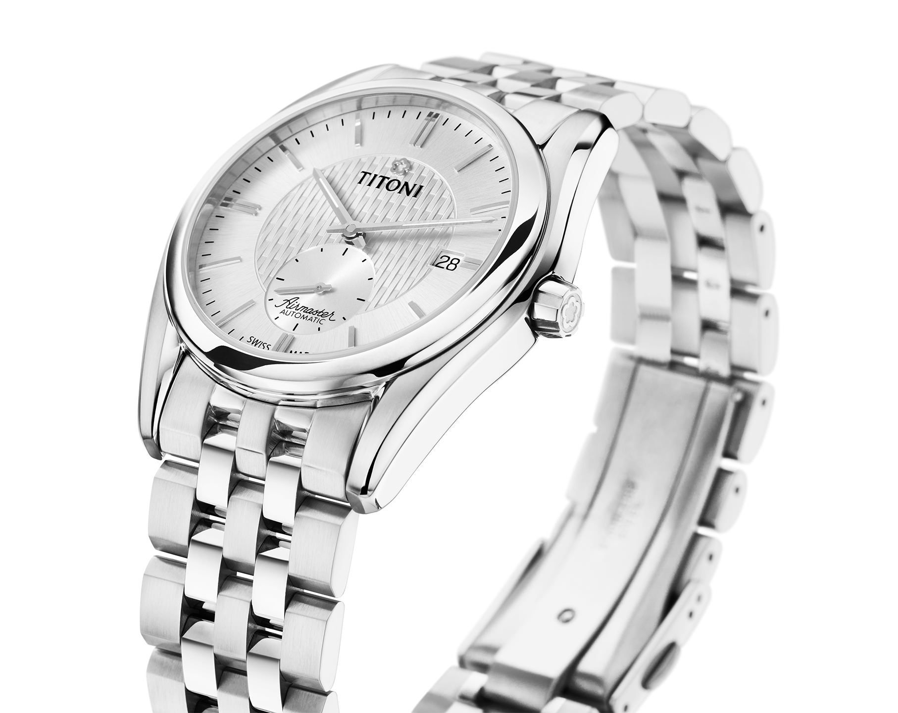 Titoni Airmaster  Silver Dial 40 mm Automatic Watch For Men - 2