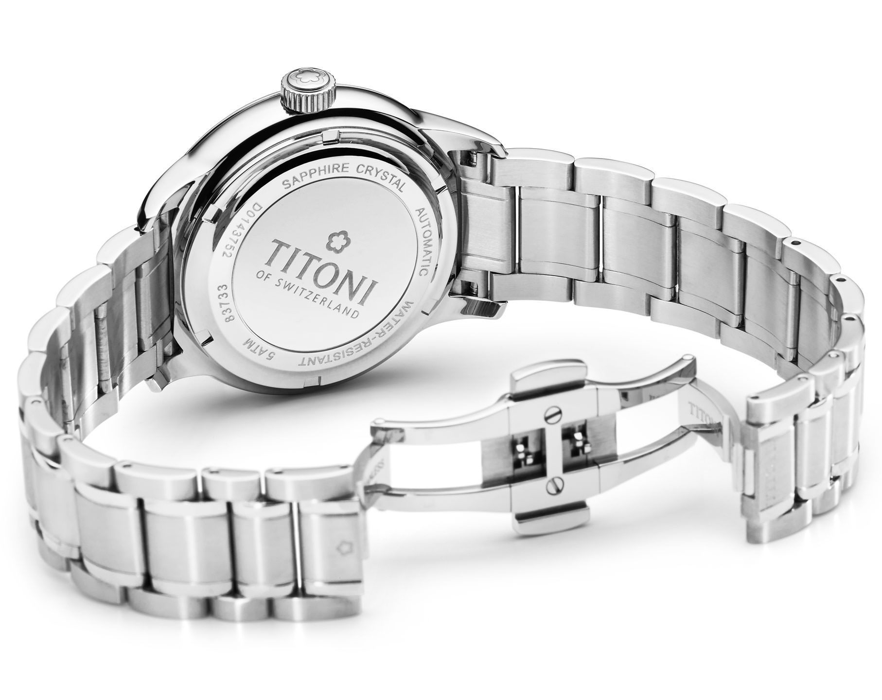 Titoni  40 mm Watch in Green Dial For Men - 4