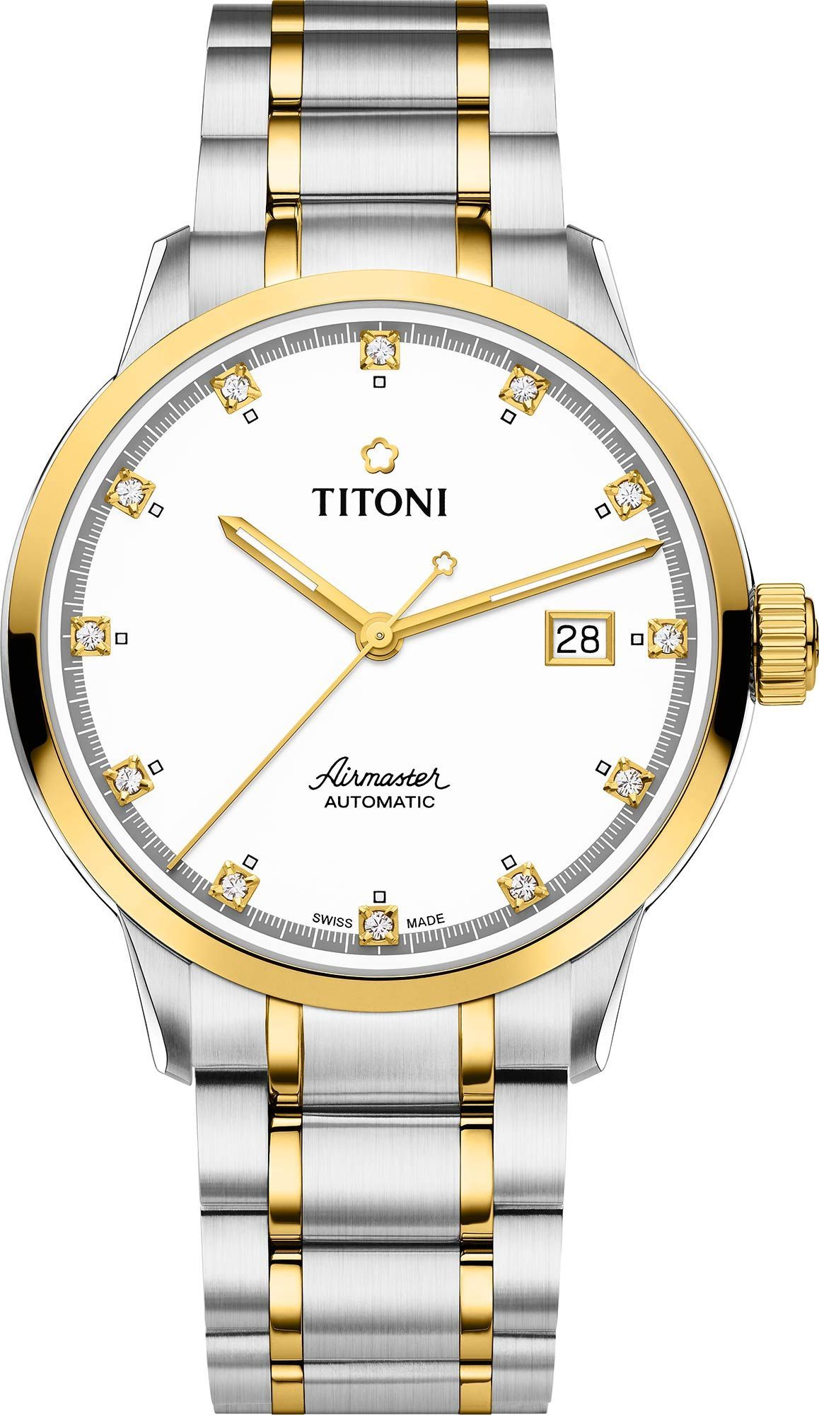 Titoni  40 mm Watch in White Dial For Men - 1