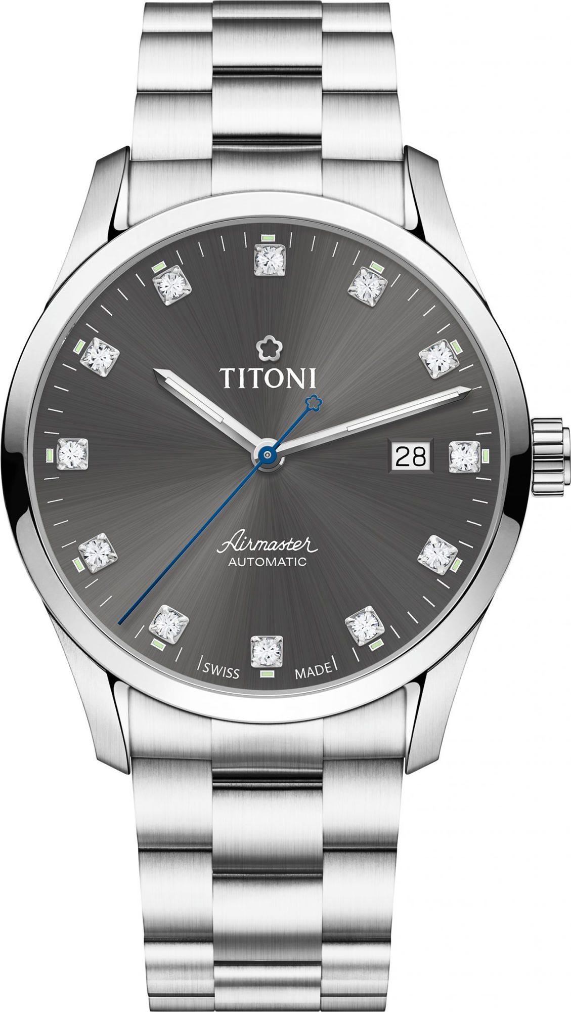 Titoni  39 mm Watch in Grey Dial For Men - 1