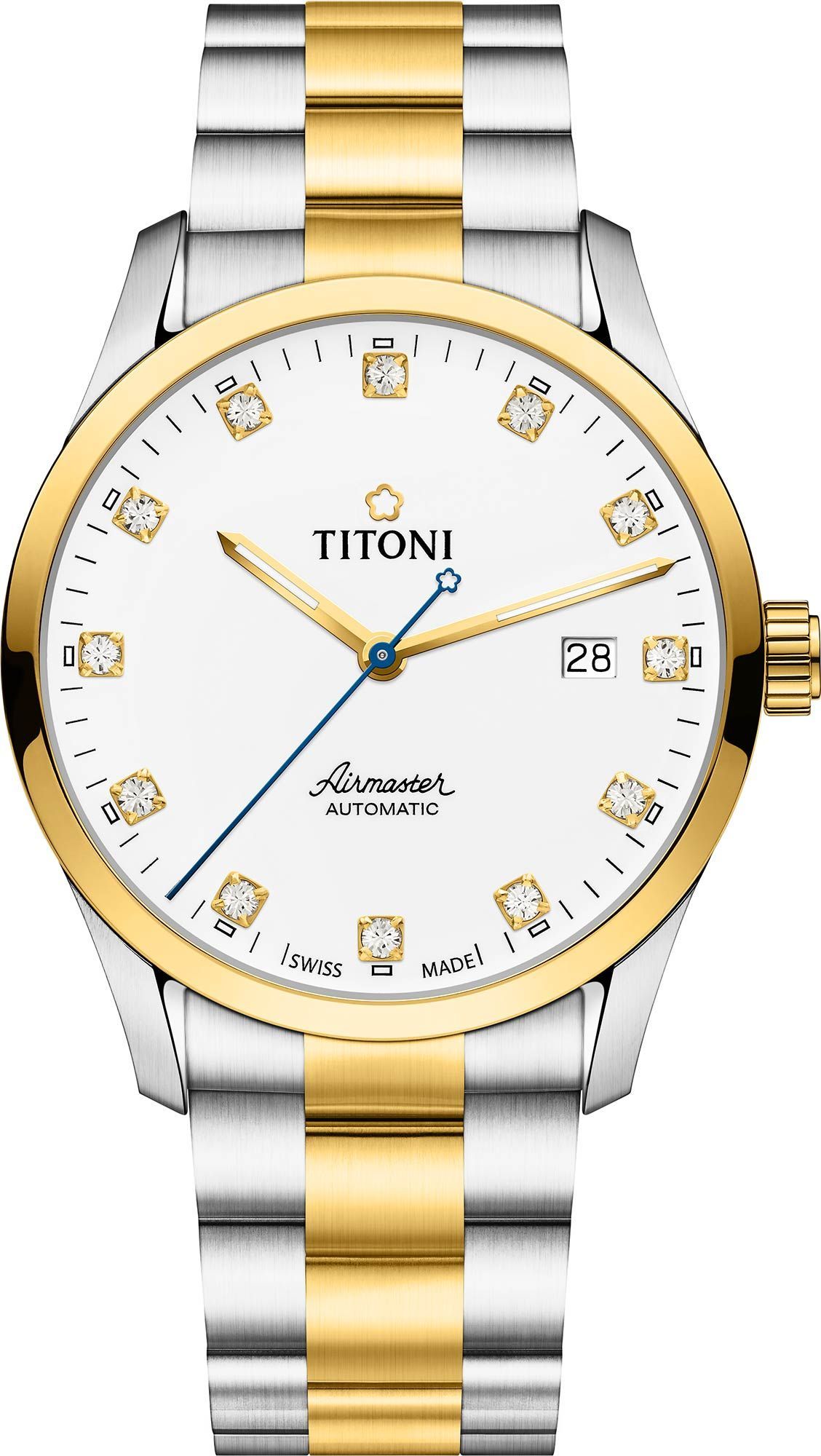 Titoni Airmaster  White Dial 39 mm Automatic Watch For Men - 1
