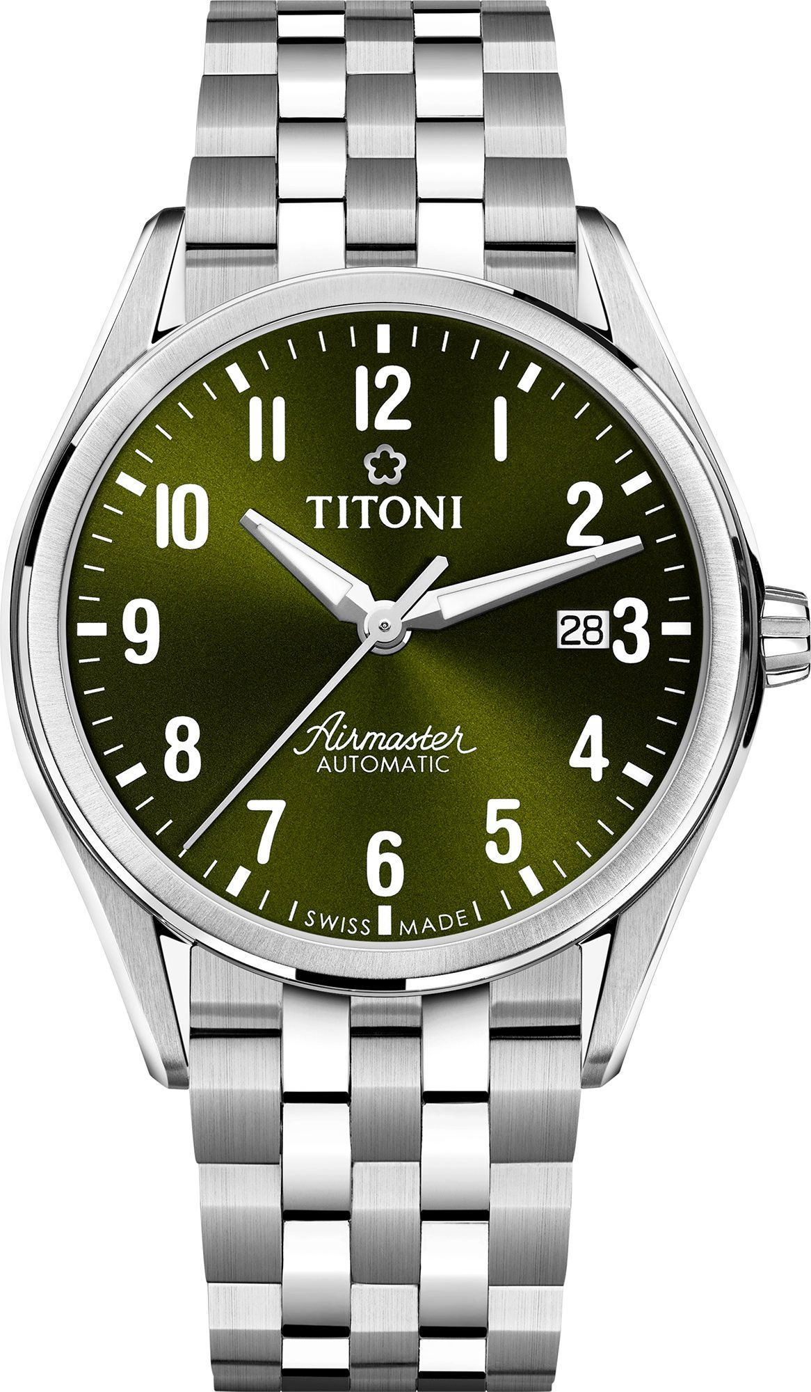 Titoni Airmaster  Green Dial 40.5 mm Automatic Watch For Men - 1