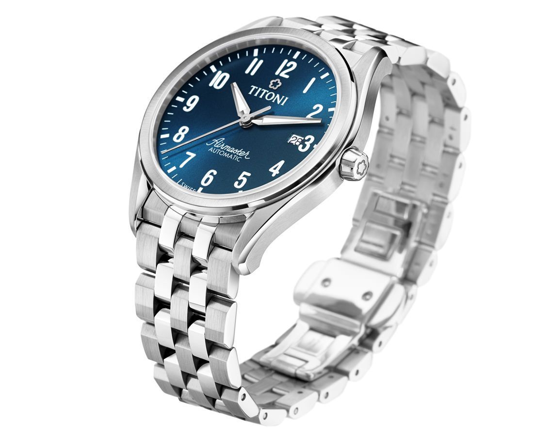 Titoni Airmaster  Blue Dial 40.5 mm Automatic Watch For Men - 2