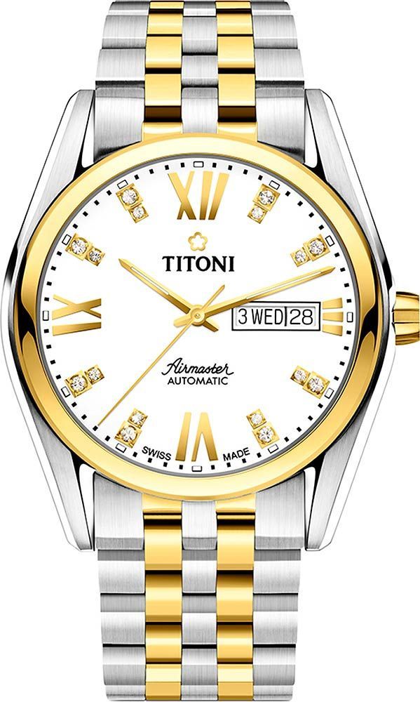 Titoni Airmaster  White Dial 40 mm Automatic Watch For Men - 1