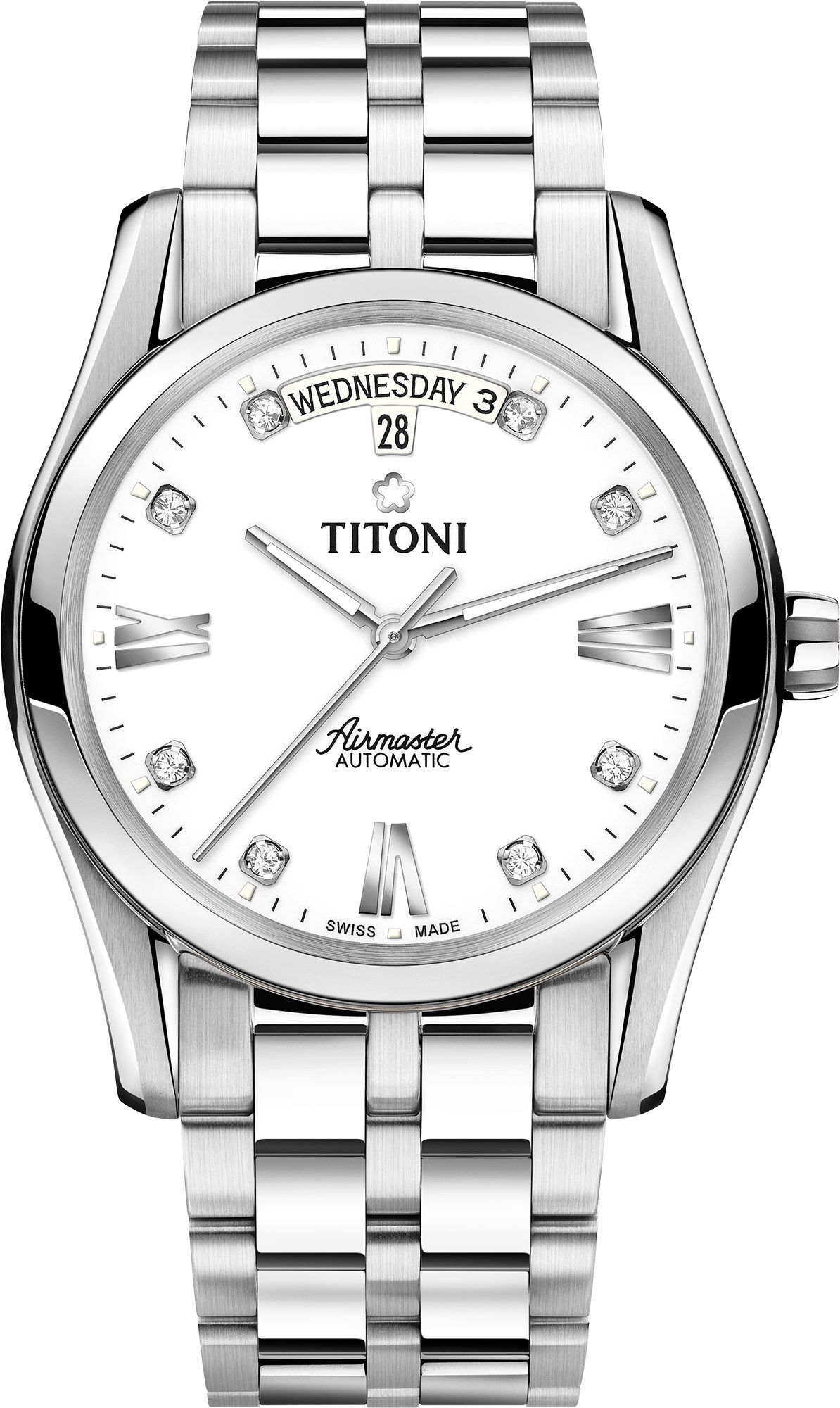 Titoni Airmaster  Silver Dial 39 mm Automatic Watch For Men - 1