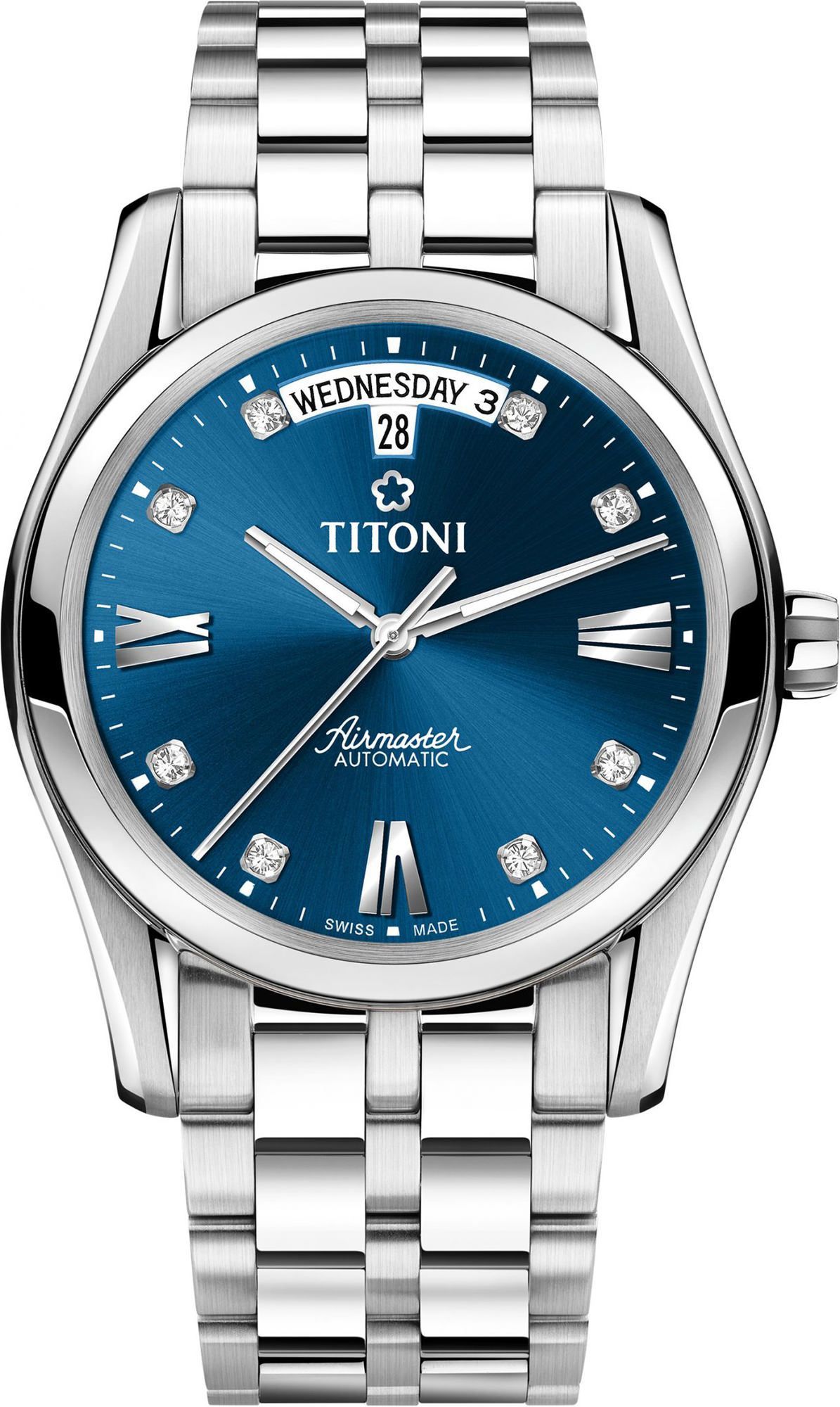 Titoni  39 mm Watch in Blue Dial For Men - 1