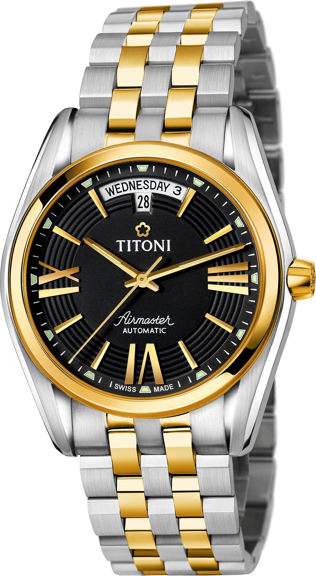 Titoni Airmaster  Black Dial 40 mm Automatic Watch For Men - 1