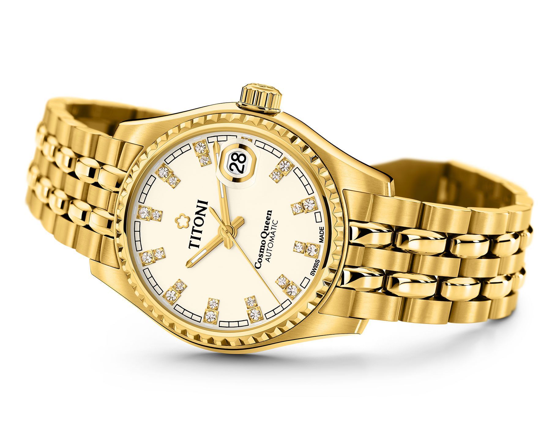 Titoni  27 mm Watch in Silver Dial For Women - 4