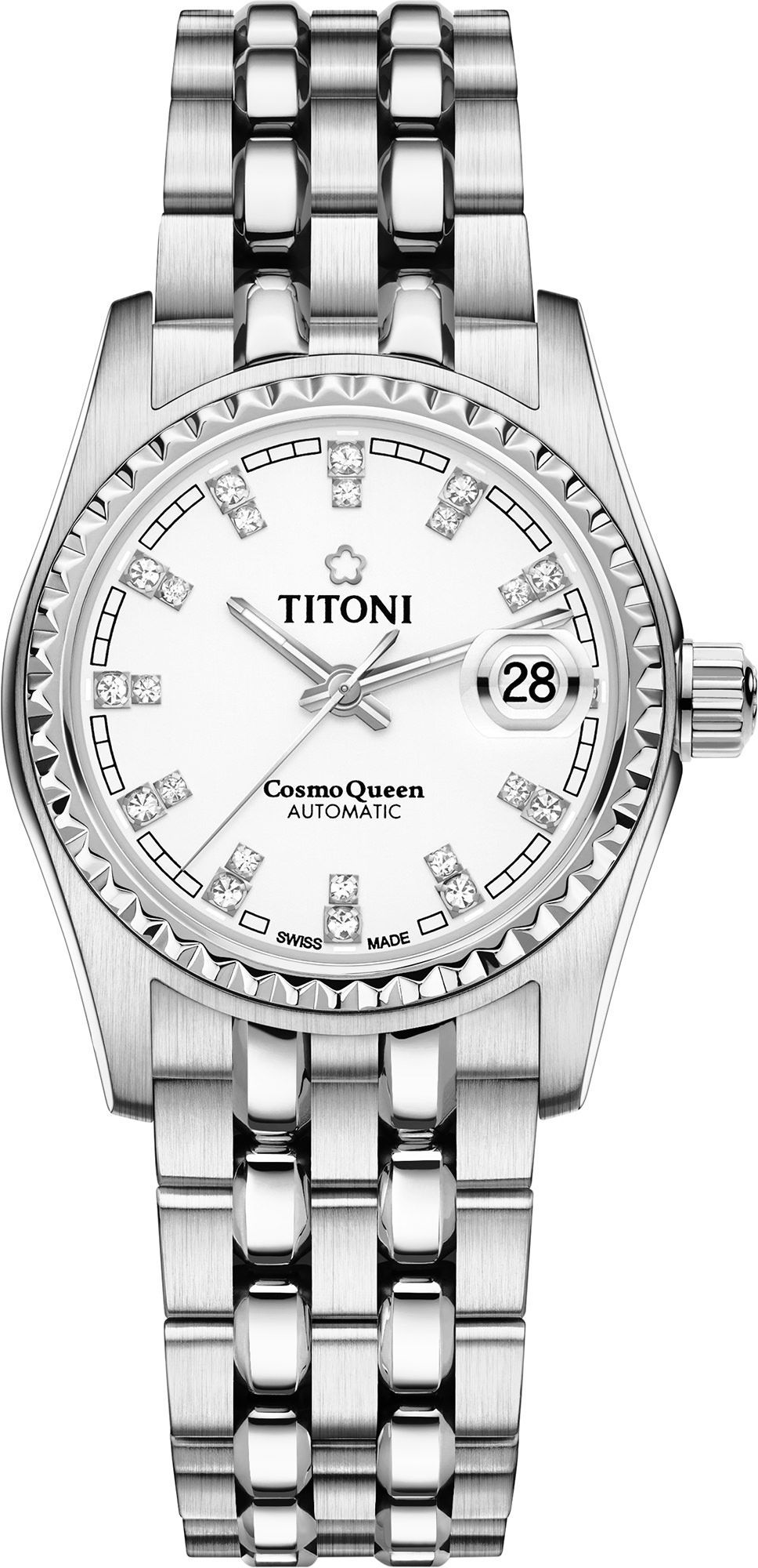 Titoni Cosmo  White Dial 27 mm Automatic Watch For Women - 1