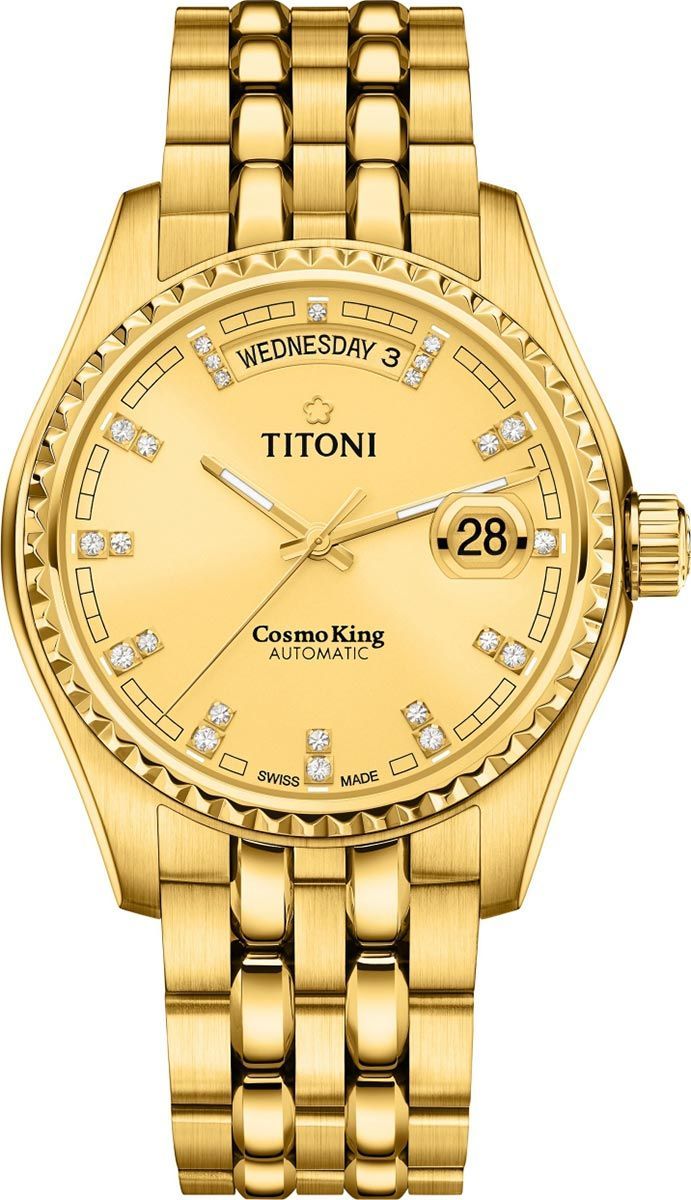 Titoni Cosmo  Champagne Dial 40 mm Automatic Watch For Men - 1