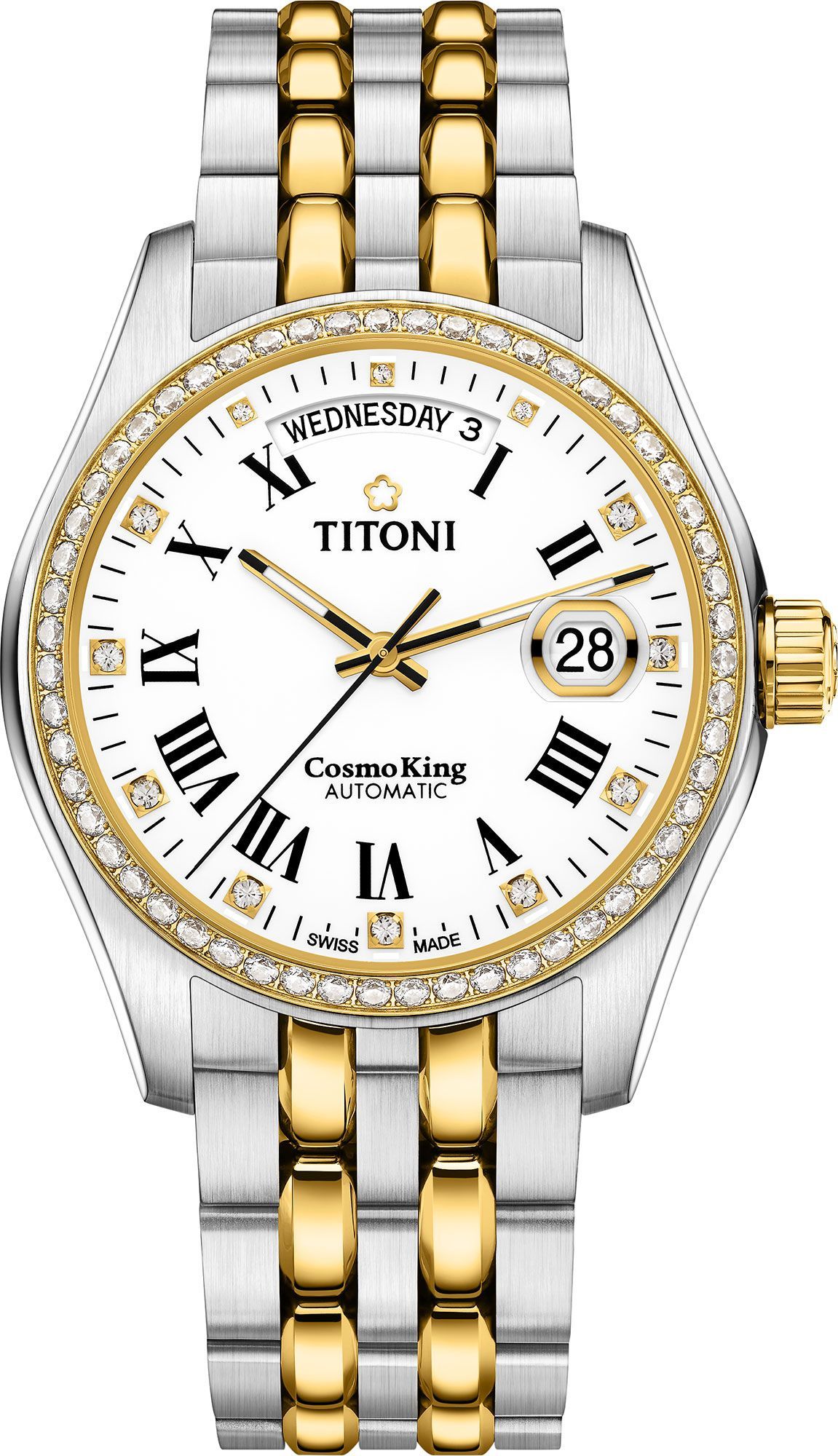 Titoni Cosmo  White Dial 40 mm Automatic Watch For Men - 1